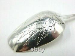 Rare Russian Imperial. 875 Zolotnik 84 Silver Caddy Scoop Spoon With Monogram
