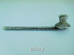 Rare Russian Imperial Solid Silver & Niello Smoking Pipe