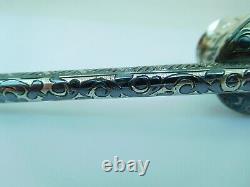 Rare Russian Imperial Solid Silver & Niello Smoking Pipe