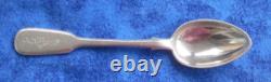 Rare Set 2 Monogram Spoon Famous Maker Russian Imperial Silver 84 Antique Russia