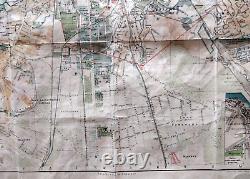 Rare big map 28,93 x 42,51 in! Russian Imperial Petrograd city map, 1917 y