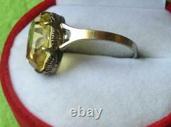 Royal Vintage Soviet RUSSIAN Ring Sterling Silver 875 Size 11.5 Antique USSR