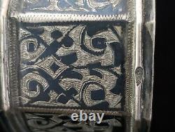 Royalty Antique Imperial Russian Niello Sterling Silver Napkin Ring Coat Arms RU