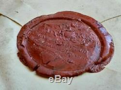 Royalty Imperial Russian Tsar Signed Document Autograph Royal Wax Seal Seal Arms