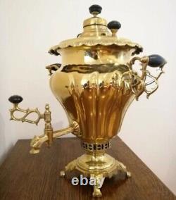 Russian Antique Brass Samovar Tula Second Half 19 Century by Vorontzov