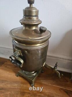 Russian Antique Brass Samovar Tula exposition in Paris 1900 by Shemarin 1890s