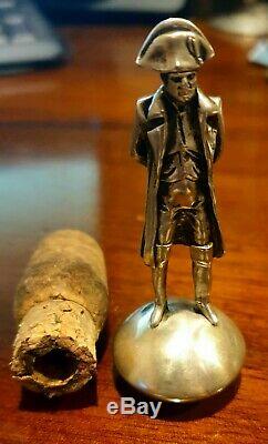 Russian Antique Imperial Figurine for bottle Sterling Silver Napoleon (5000)
