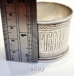 Russian Imperial 84 Silver Bon Appetit Napkin Ring Hallmark 84 Moscow Circa 1879