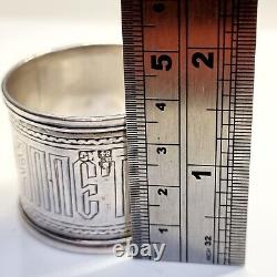 Russian Imperial 84 Silver Bon Appetit Napkin Ring Hallmark 84 Moscow Circa 1879