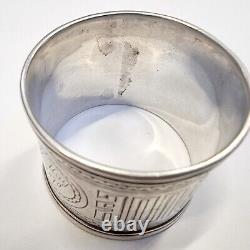Russian Imperial 84 Silver Bon Appetit Napkin Ring Hallmark 84 Moscow Circa 1879