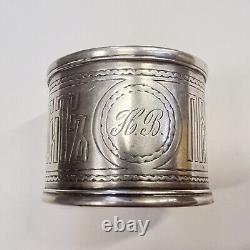 Russian Imperial 84 Silver Bon Appetit Napkin Ring Hallmark 84 Moscow Circa 1879