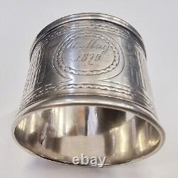 Russian Imperial 84 Silver Bon Appetit Napkin Ring Hallmark 84 Moscow Circa 1879