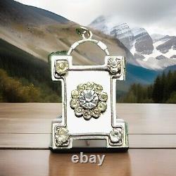 Russian Imperial 84 Silver Locket withPaste Diamonds A Mukhin Moscow 1890's