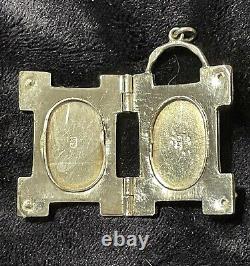 Russian Imperial 84 Silver Locket withPaste Diamonds A Mukhin Moscow 1890's
