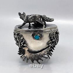 Russian Imperial 84 Silver Opening Easter Egg with a Hunting Theme 1878 y