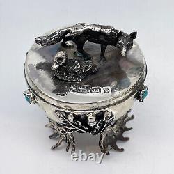 Russian Imperial 84 Silver Opening Easter Egg with a Hunting Theme 1878 y