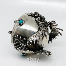 Russian Imperial 84 Silver Opening Easter Egg with a Hunting Theme 1878 y