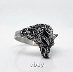 Russian Imperial 84 Silver Ring WOLF