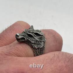 Russian Imperial 84 Silver Ring WOLF