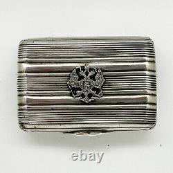 Russian Imperial 84 Silver Small Box or Snuff Box