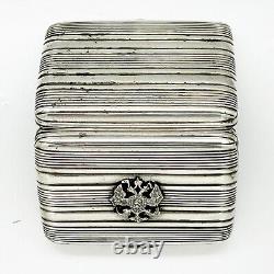 Russian Imperial 84 Silver Small Box or Snuff Box