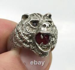 Russian Imperial 84 Silver ring BEAR