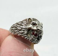 Russian Imperial 84 Silver ring LION