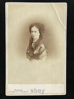 Russian Imperial Antique Cabinet Photo Card Russia Empress Maria A. Tsar Levitsky