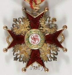 Russian Imperial Antique badge medal Order St. Stanislav Gold