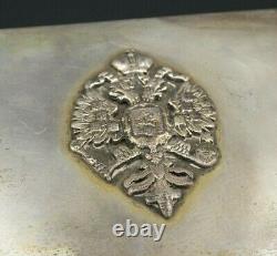 Russian Imperial Eagle Cigarette Case Sterling Silver 84 St Petersburg M1234
