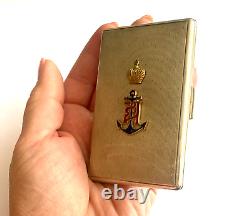 Russian Imperial Faberge Solid Silver 84 Nicholas II Gild Enamel Cigarette Box