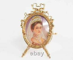 Russian Imperial Gold Picture Frame, Tsariza Alexandra Feodorovna