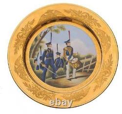 Russian Imperial Porcelain Military Dish, Meissen