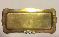 Russian Imperial Silver 84 Enamel Small Dish Plate Gold Wash Klingert 74 Gr