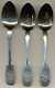 Russian Imperial Silver 84 Set of 3 Dessert Spoons St. Petersburg 1890s Maker MK