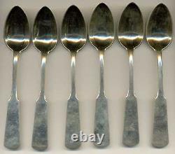 Russian Imperial Silver 84 Set of 6 Dessert Spoons Jan Pogorzelski before 1908