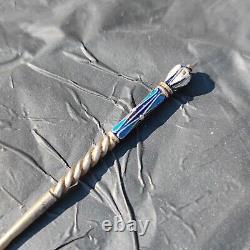 Russian Imperial Silver 88 Cloisonne Enamel Spoon A. Gorianov For Faberge Antique