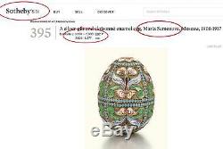 Russian Imperial Silver & Cloisonne Egg, MC