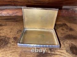 Russian Imperial Solid Silver Cigarette Case Multiple Stamps Rare Antique