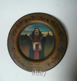 Russian Imperial Welcoming Bread Plate Hand Painted original Makers stamp