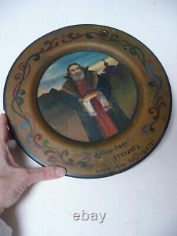 Russian Imperial Welcoming Bread Plate Hand Painted original Makers stamp