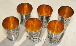 Russian Royal Imperial 84 Silver Vodka Cup Shots Goblet Chalice Kovsh Bowl Pin