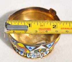 Russian Royal Imperial Tsar 84 Enamel Salt Cellar Holder Spoon Kovsh Ladle Cap