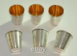 Russian Royal Soviet 875 Silver Art Cup Vodka Shots Goblet Chalice Kovsh Egg Pin