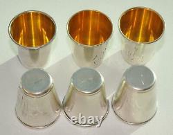 Russian Royal Soviet 875 Silver Art Cup Vodka Shots Goblet Chalice Kovsh Egg Pin