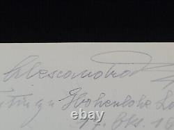 Russian Royalty Signed Royal Document Grand Duchess Princess Saxe Coburg Gotha