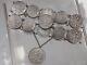 Russian Silver Bracelet with Coin Clasp Pre Revolution Imperial 1916 Kopek Coins