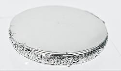 Russian Silver Round Case /Box Gilded Interior, 84 Kokoshnick St Petersburg c1900