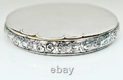 Russian Silver Round Case /Box Gilded Interior, 84 Kokoshnick St Petersburg c1900