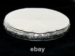 Russian Silver Round Case /Box Gilded Interior, 84 Kokoshnick St Petersburg c1900